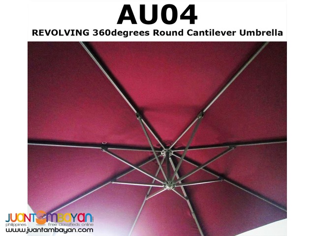 AU04 Revolving 360 degrees Cantilever Parasol Banana Umbrella