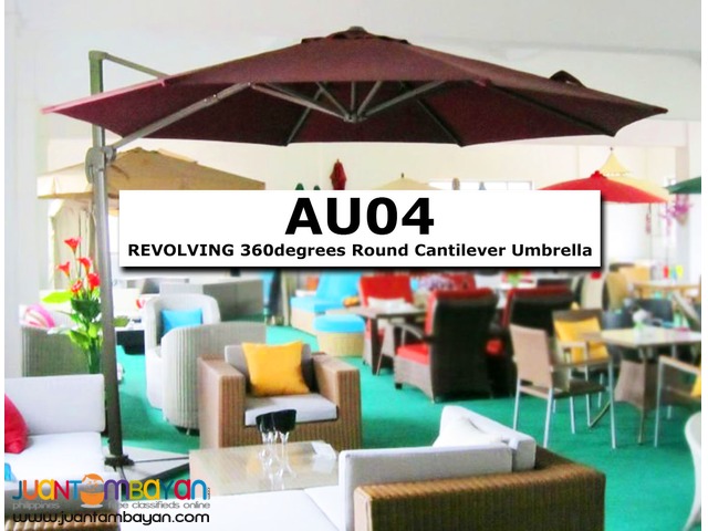 AU04 Revolving 360 degrees Cantilever Parasol Banana Umbrella