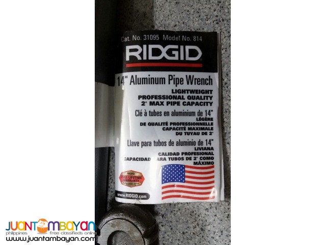 Ridgid 31095 14-Inch Aluminum Straight Pipe Wrench
