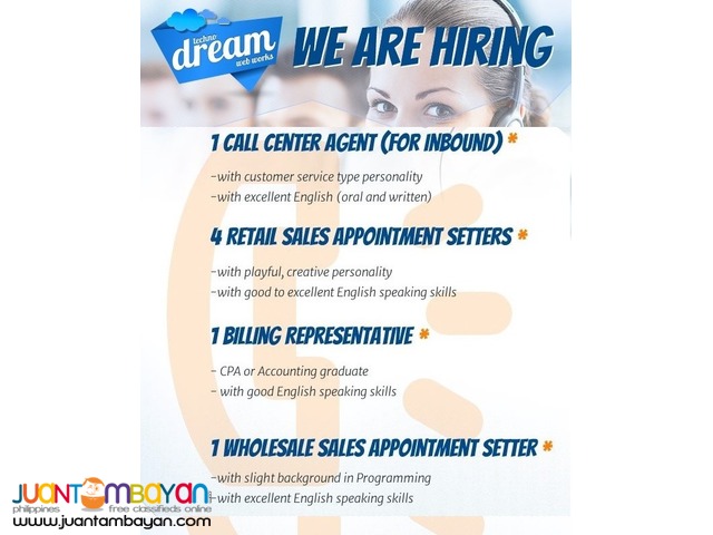 Sales/ Call Center/ Accounting