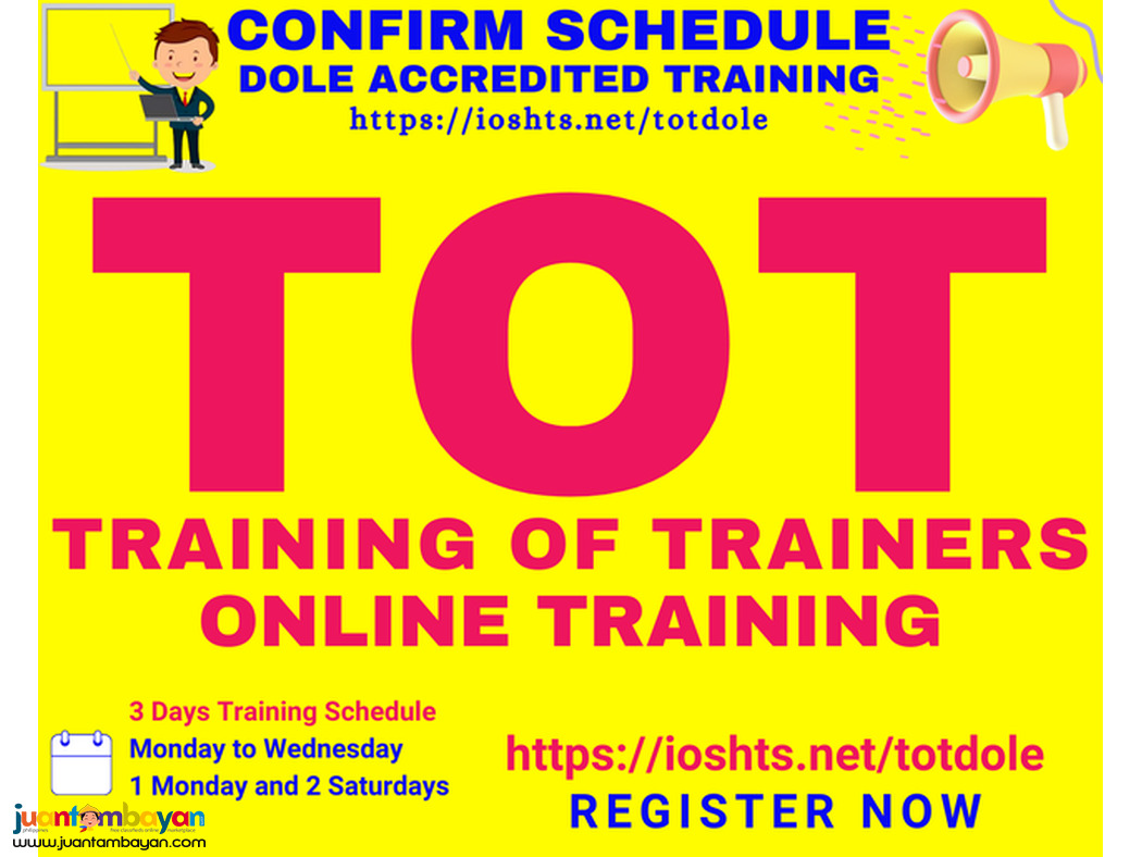 Online TOT Training DOLE Accredited Training Safety Officer Trainer