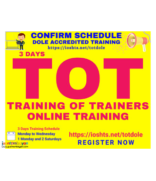 Online TOT Training DOLE Accredited Training Safety Officer Trainer
