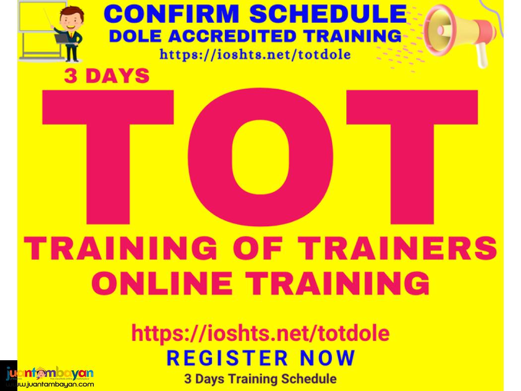 TOT Training of Trainers DOLE Accredited Training Online