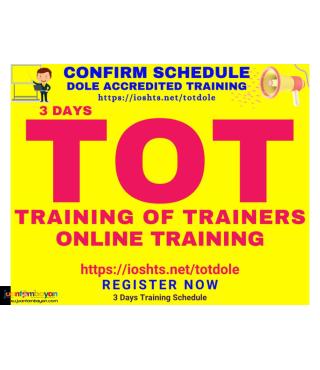 TOT Training of Trainers DOLE Accredited Training Online