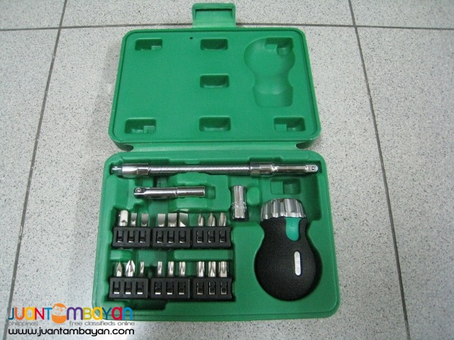  SK Stubby Ratcheting Screwdriver Set - Made in USA