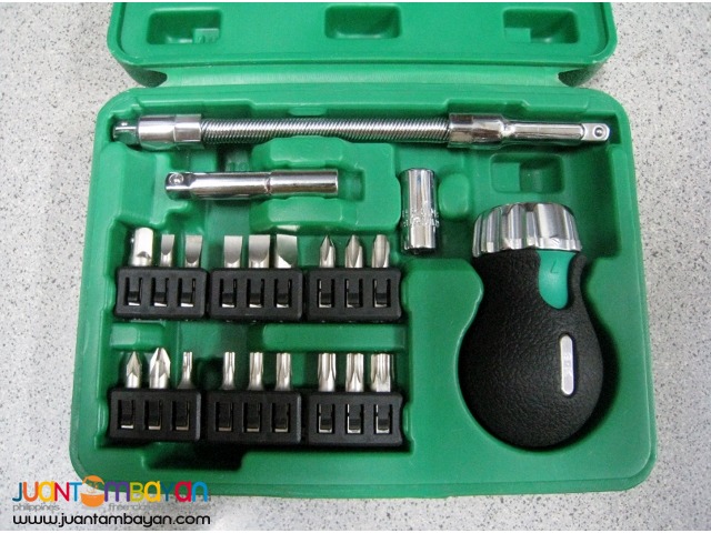  SK Stubby Ratcheting Screwdriver Set - Made in USA