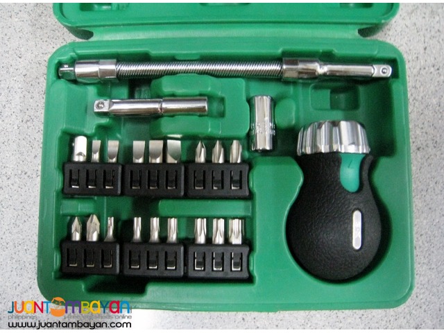  SK Stubby Ratcheting Screwdriver Set - Made in USA