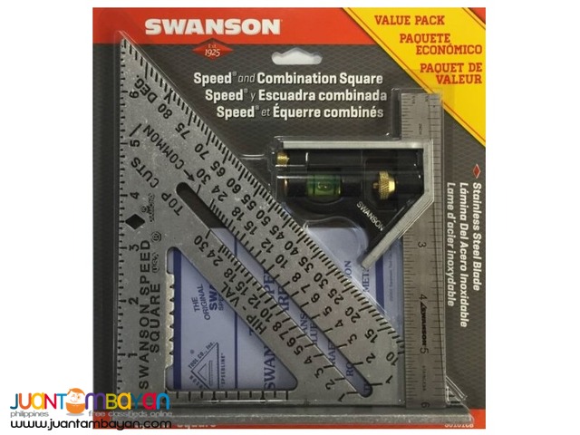 Swanson S0101CB Speed Square and Combination Square Value Pack