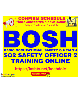 BOSH Training Online Philippines Safety Officer 2 SO2 Certification