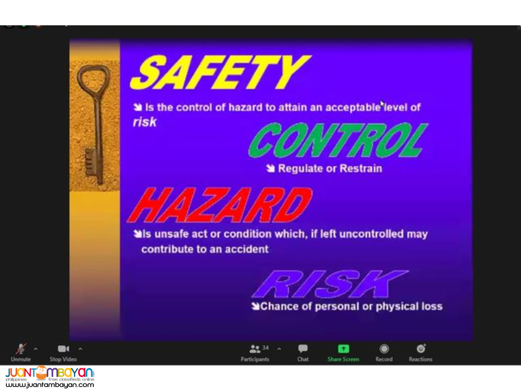 BOSH Training Online Philippines Safety Officer 2 SO2 Certification