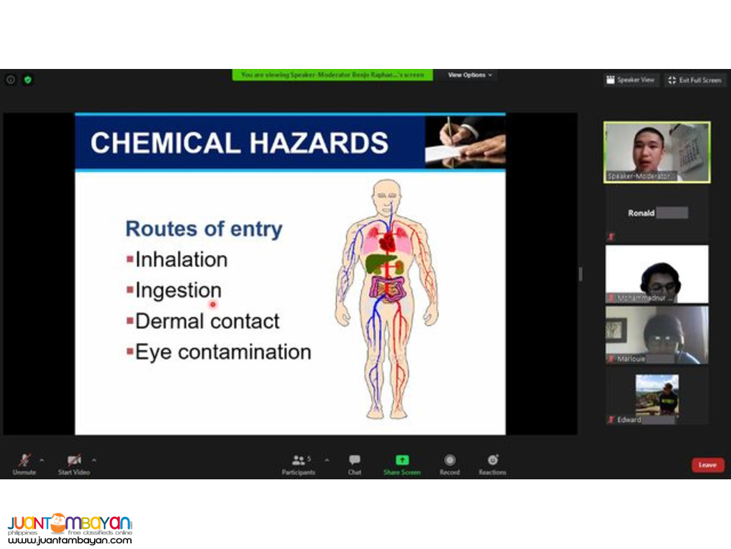 BOSH Training Online Philippines Safety Officer 2 SO2 Certification