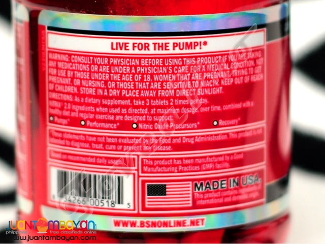 BSN Nitrix 2.0, 90 tablets 30 servings (Free Shipping) Citrulline