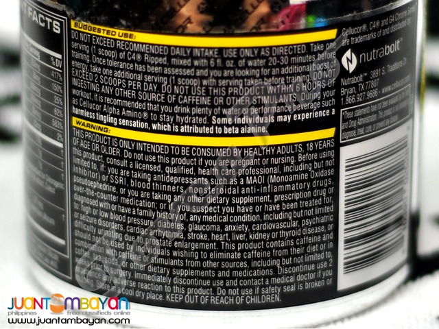 Cellucor C4 Ripped, 30's Fruit Punch (Free Shipping) Pre-Workout