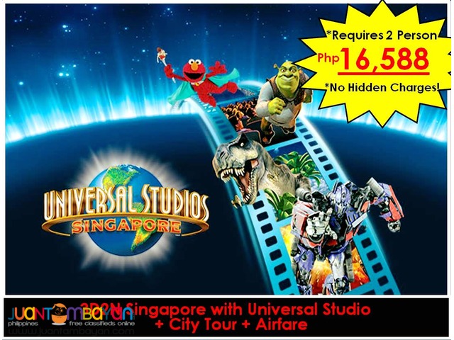 3D2N Singapore + City Tour + Universal + Airfare 