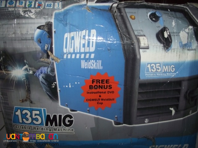 mig welding machine gas or gasless 220v 135amp cigweld brandnew