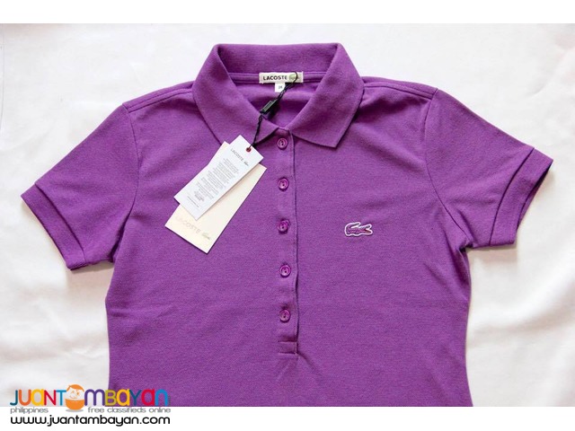 LACOSTE 5 BUTTONS MONOTONE FOR WOMEN - LADIES POLO SHIRT