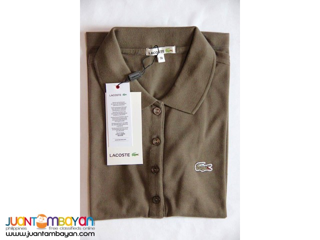 LACOSTE 5 BUTTONS MONOTONE FOR WOMEN - LADIES POLO SHIRT