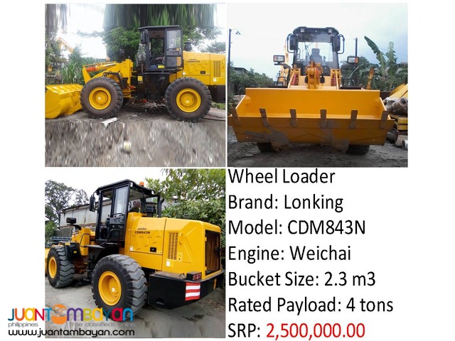 CDM843 Wheel Loader (Weichai Engine)  2.3m3 Capacity for sale