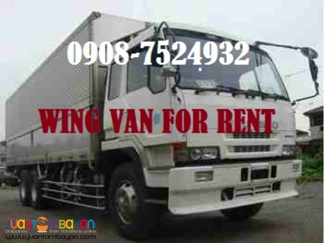 Ten wheeler truck  drop side open wing van lipat bahay for rent