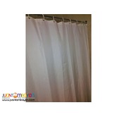 White Shower Curtain with Hook