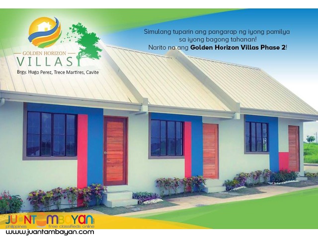 Golden Horizon low cost housing in trece martirez pag ibig financing