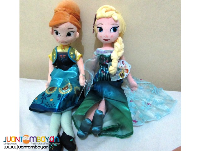 frozen anna and elsa plush dolls