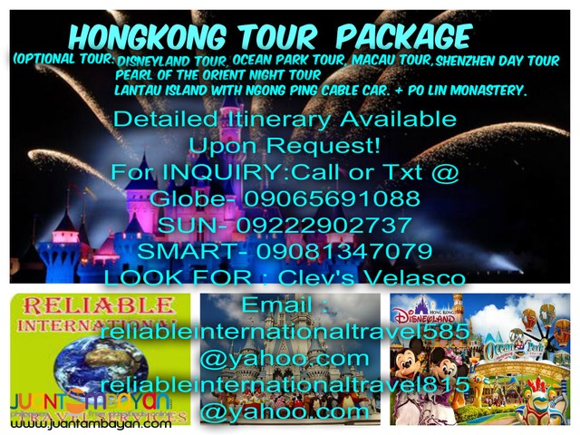 Hongkong Promo Tour Package + Airfare
