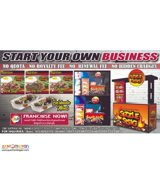 Sizzle Sisig Franchise Php149,000