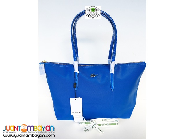 LACOSTE SHOULDER BAG - LOACOSTE TOTE BAG - ROYAL BLUE