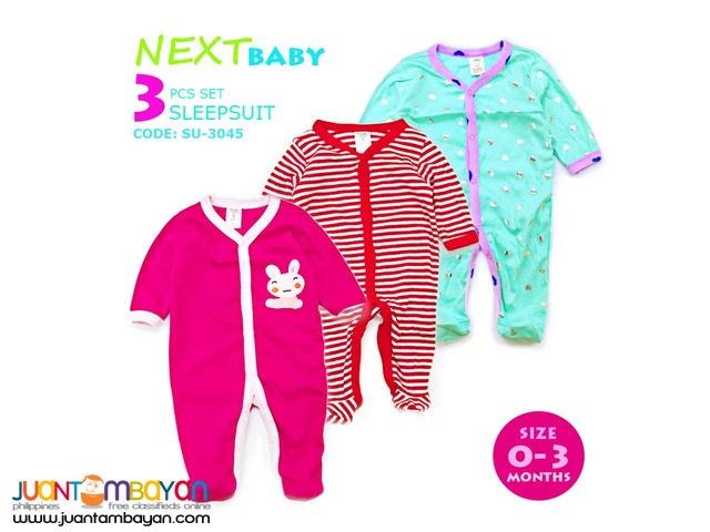 BABY FROG SUIT - BABY SLEEP SUIT SET OF 3