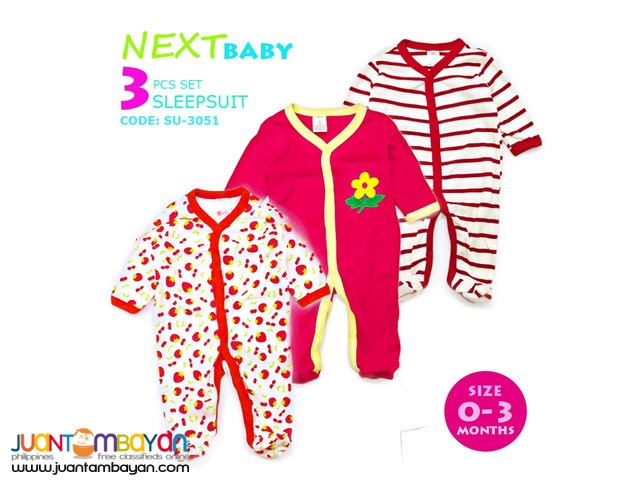 BABY FROG SUIT - BABY SLEEP SUIT SET OF 3