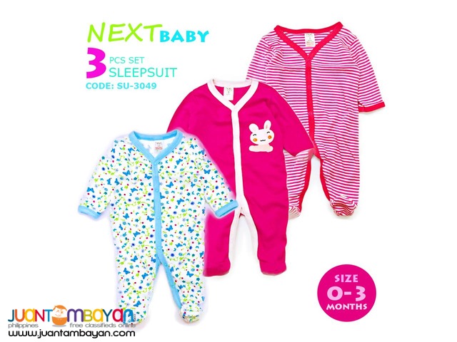 BABY FROG SUIT - BABY SLEEP SUIT SET OF 3
