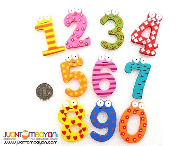 WOODEN MAGNET - LETTER MAGNET / NUMBER MAGNET