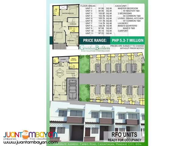​Immanuel Townhomes  Ready for Occupany (Near General Milling)