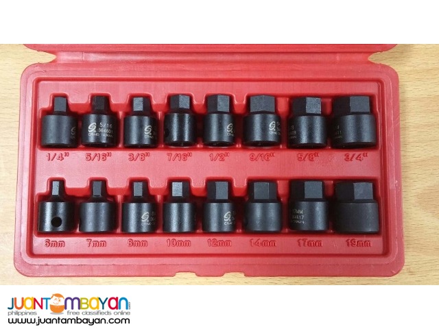 Sunex 3646 16-piece 3/8-in Drive Stubby Impact Hex Driver Set