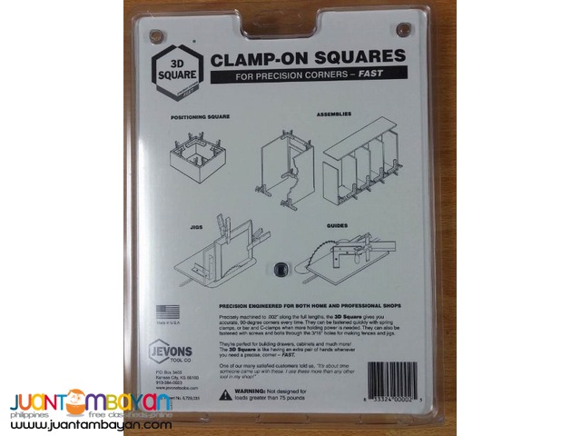 3D Square Clamp 144041 Clamp-On Squares for Precision Corners  - USA