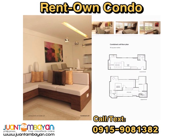 Affordable condo unit for as low as 12k monthly no DP 2BR loft type