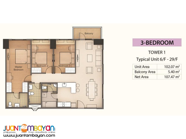  3 Bedroom/ penthouse unit mandani bay cebu phil waterfront condo, Mand 