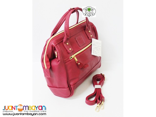 ANELLO BAG - LEATHER CONVERTIBLE MAROON BAG - MSS001L