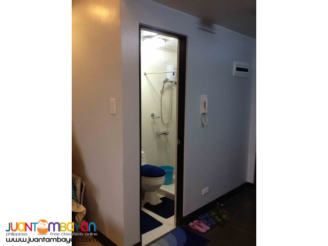 Fully furnished studio condo with parking at Manhattan Parkway Cubao