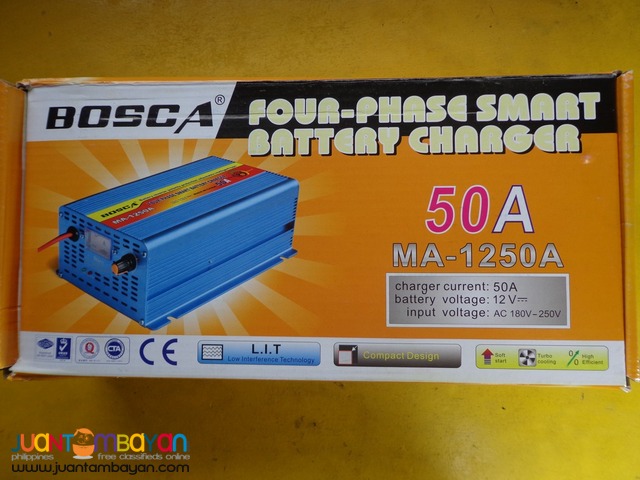 Motorcycle ebike car battery smart automatic charger 12v 50amps