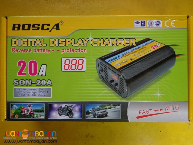 digital automatic car battery smart charger 20a 12v 24v