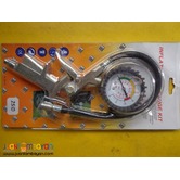 tire inflator gauge attachment for air compressor