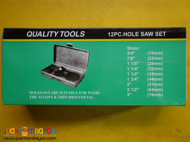 hole saw set 11 pcs in a case