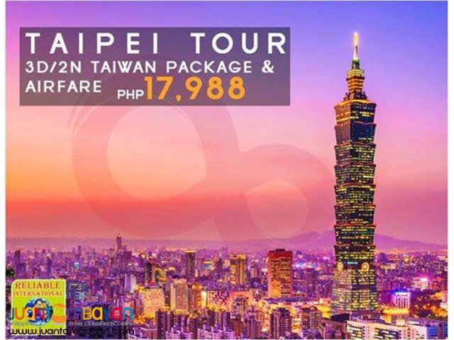 3d2n taipei Taiwan Tour Package