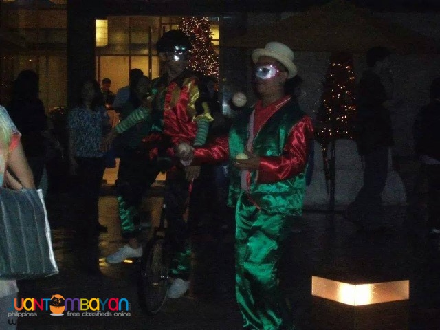 Unicyclist, roaming performers, Family day, School event, mall show