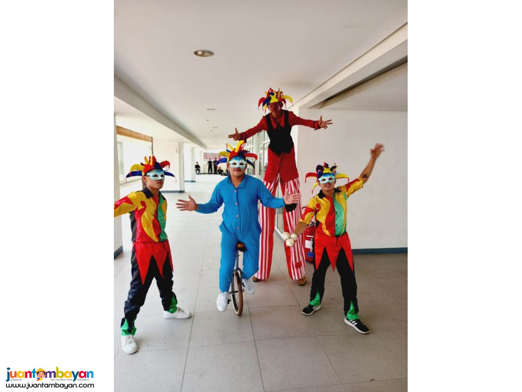 Unicyclist, roaming performers, Family day, School event, mall show