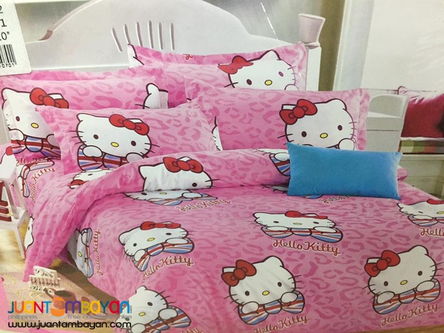 KING SIZE - 4 IN 1 BED SHEET SET - HELLO KITTY BED SHEET