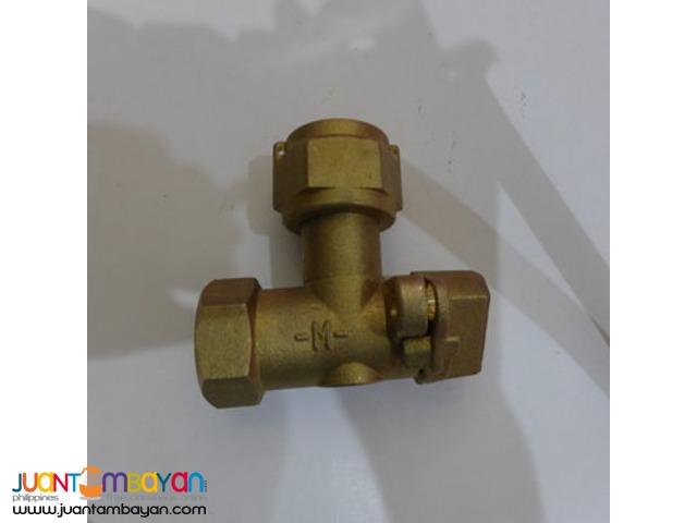 brass angle meter valve 3/4x1/2''(3in1)