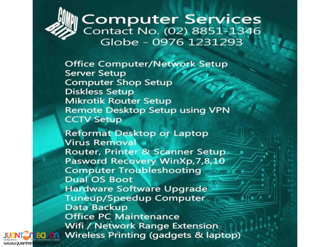 Computer Repair Desktop Laptop & Network Setup